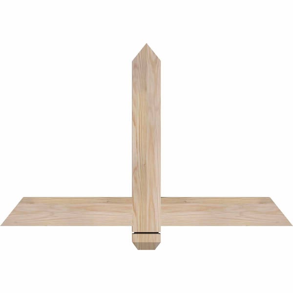 Ekena Millwork Eugene Smooth Timber Gable Bracket, Douglas Fir, 36"W x 23"H x 1 1/2"D x 3 1/2"F, 15/12 Pitch GBW036X23X0204EUG00SDF - main